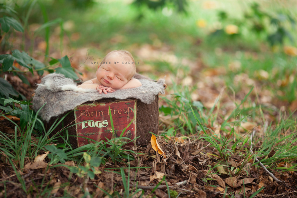 newborn photography outdoors