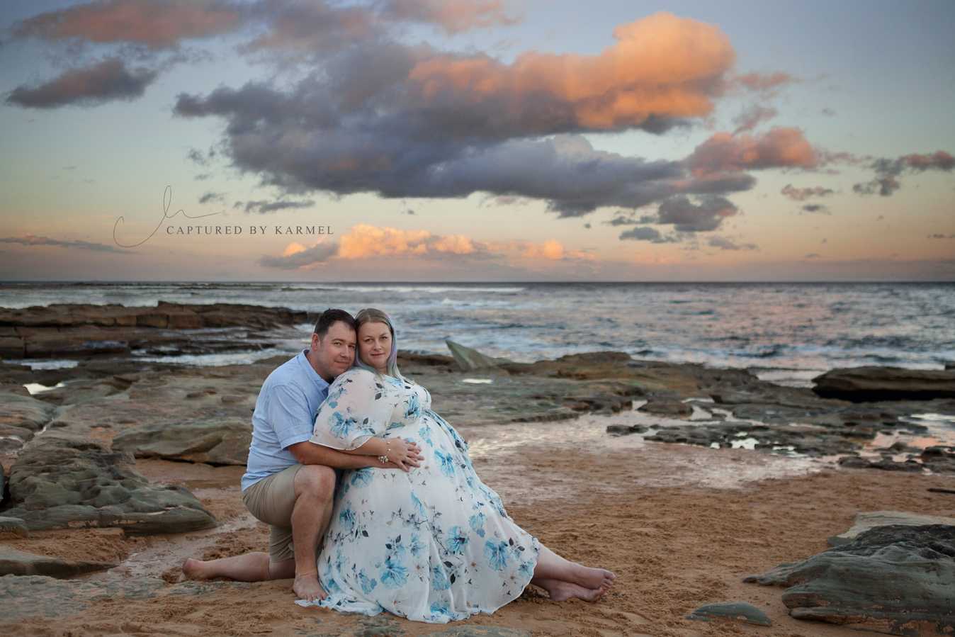 maternity beach photography